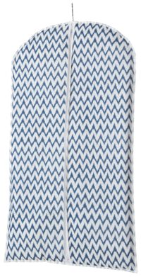 Housse courte pour vêtements bleue "Ikat"