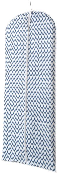Housse longue pour vêtements bleue "Ikat"