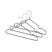 Lot de 3 cintres à encoches gris «Sticky»