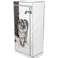 Armoire penderie grise "Tigre"