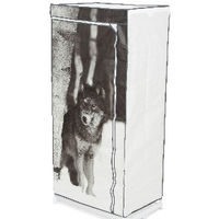 Armoire penderie grise "Loup"