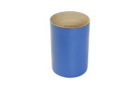 Pot en bambou laqué bleu "Danang" grand modèle