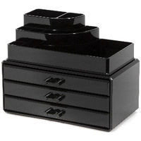 Coffret de rangement maquillage et bijoux 3 tiroirs noir