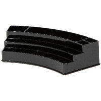 Rangement maquillage en arc de cercle 19 compartiments noir