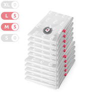 Lot de 10 sacs de compression "Aspispace" (5 M + 5 L)