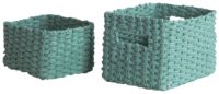 Lot de 2 paniers de rangement verts "Lisou"