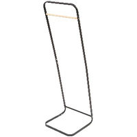 Portant noir incliné en métal avec barre en bois "Ivar"