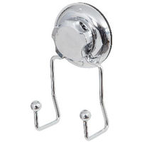 Crochet double à ventouse argent "Bestlock"