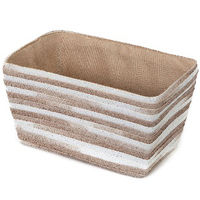 Panier de rangement beige et blanc "Fidji"