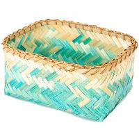 Panier de rangement bleu "Nouméa" M