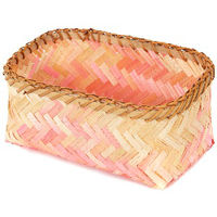 Panier de rangement rose "Nouméa" S