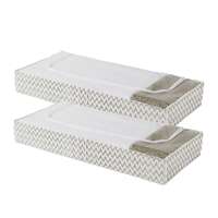 Lot de 2 housses de rangement dessous de lit beiges "Ikat"