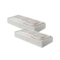Lot de 2 housses de rangement dessous de lit taupe "Madison"