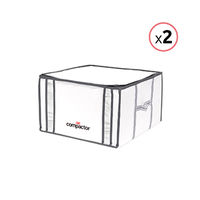 Lot de 2 housses souples sous-vide Compactor blanches "Life" M