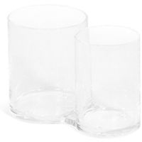 Rangement maquillage pour pinceaux 2 compartiments transparent