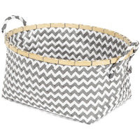 Panier de rangement gris "Zig-zag"