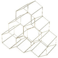 Range-bouteilles argent satiné 6 compartiments "Hexa"