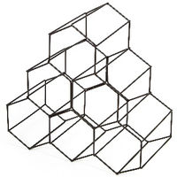Range-bouteilles bronze mat 6 compartiments "Hexa"