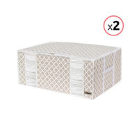 Lot de 2 housses souples sous-vide Compactor taupe "Madison" XXL