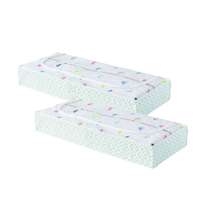 Lot de 2 housses de rangement dessous de lit vertes "Daman"