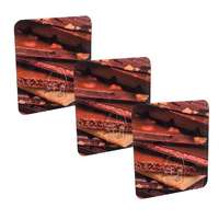 Lot de 3 crochets auto-adhésifs repositionnables "Chocolat"