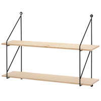 Étagère murale double en bois "Frida"