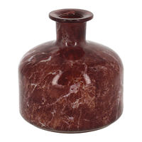 Vase marbré couleur terracotta