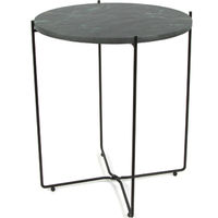 Table d'appoint ronde en marbre vert "Agneta"