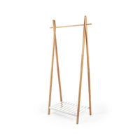 Portant en bois avec étagère blanche "Nagano"