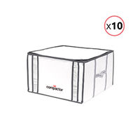 Lot de 10 housses souples sous-vide Compactor blanches "Life" M