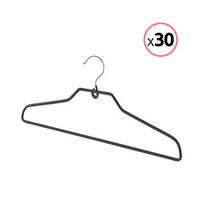 Lot de 30 cintres galbés gris "Sticky"