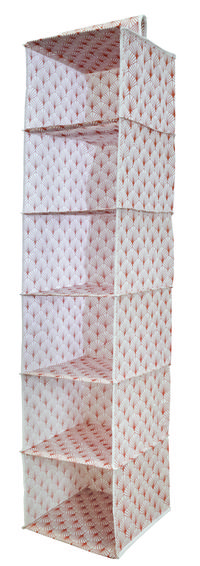 Étagère souple à suspendre 6 niveaux rose "Blush"