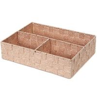 Organisateur de tiroir 3 compartiments rigide rose blush "Stan"