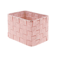 Panier de rangement rose blush "Stan"