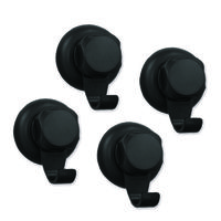 Lot de 4 grands crochets chromés "Bestlock Black"