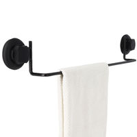 Porte-serviettes simple à ventouses  "Bestlock Black"