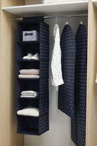 Lot de 3 rangements dressing bleu marine "Kasuri"