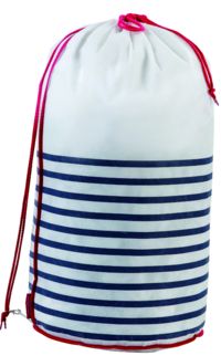 Sac à linge bleu et blanc "Marinière"