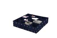 Organisateur de tiroir 16 compartiments souple bleu marine "Kasuri"