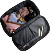Trousse de rangement pour accessoires de voyage noire "Jet"