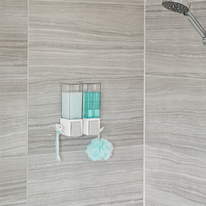 Distributeur de savon mural double - blanc  3 Compactor