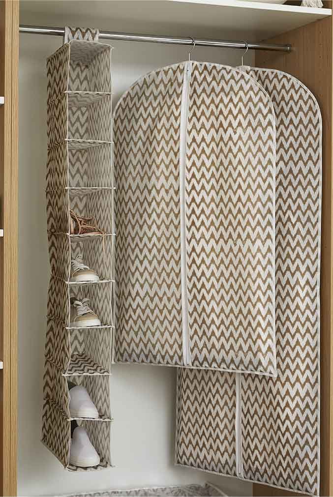 Étagère souple 9 niveaux Ikat Beige