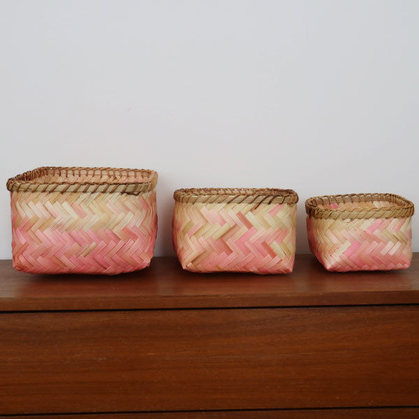 Panier "Nouméa" Rose  Taille M