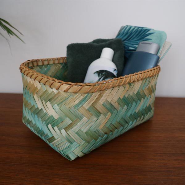 Panier de rangement bleu "Nouméa" M 5 Compactor