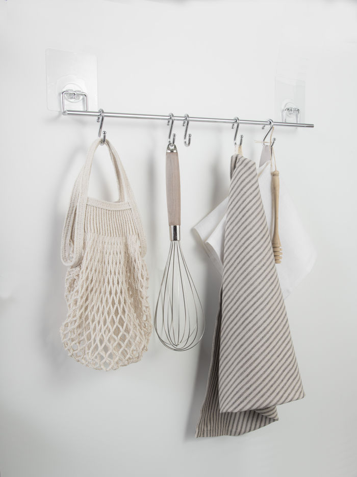 Barre auto-adhésive repositionnable 8 crochets "Bestlock Magic" 5 Compactor