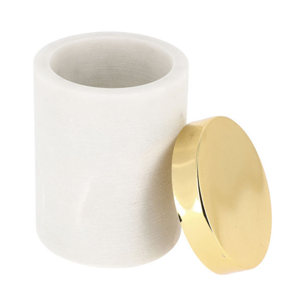 Boîte en marbre couvercle doré