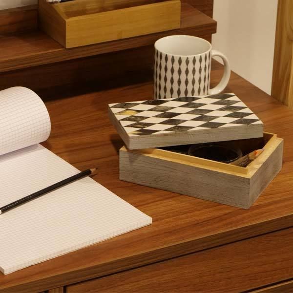 Boite rectangulaire en bois gris Jaipur