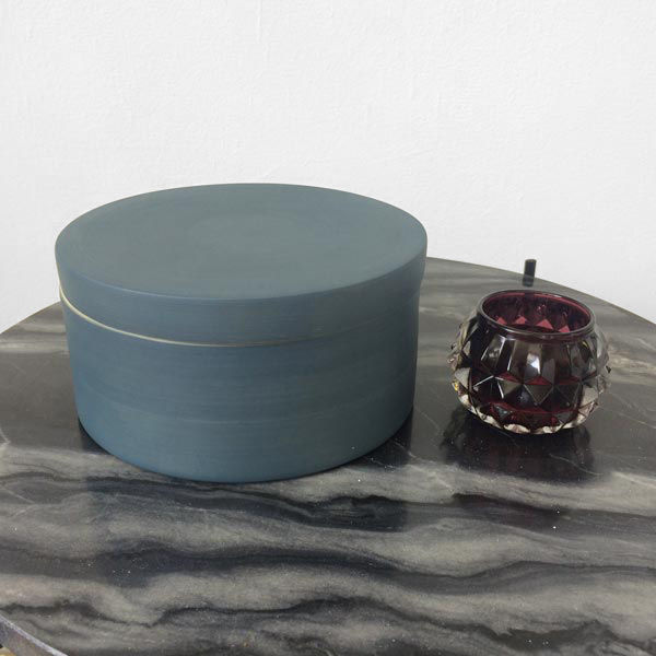 Boîte ronde "Julie" bleue