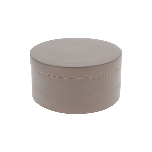 Boîte ronde "Julie" taupe