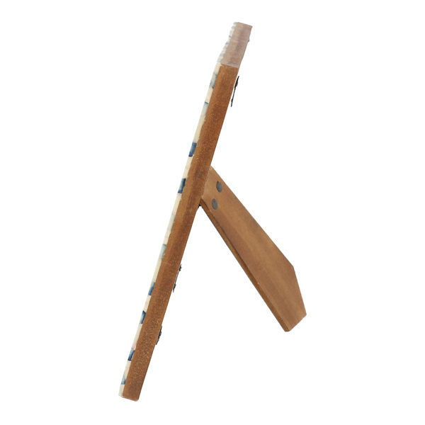 Cadre photo à chevrons bleus